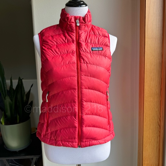 Patagonia Down Sweater Vest Small Maraschino Red Pink 800-fill-power down S - Picture 2 of 13